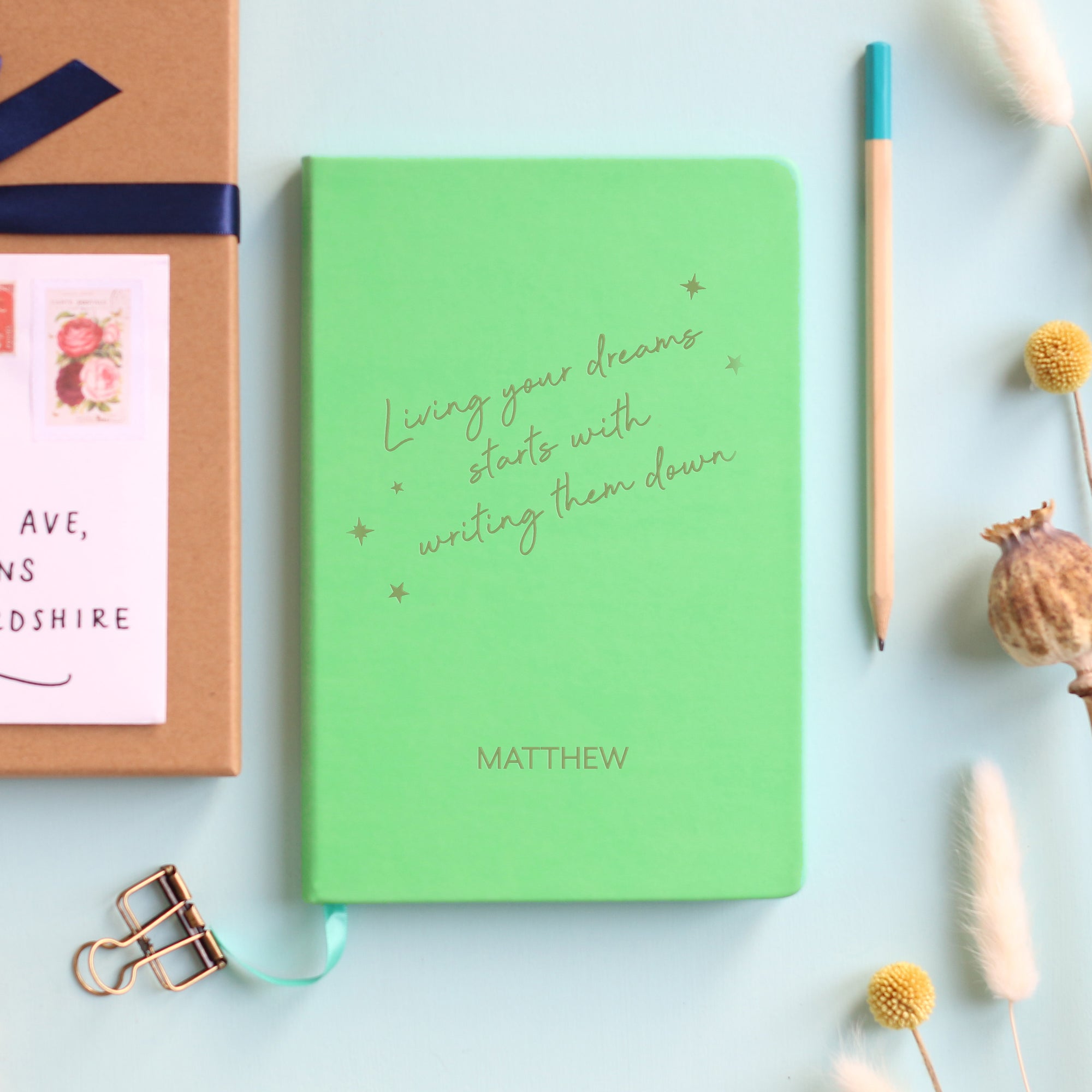 Living Your Dreams Personalised Luxury Notebook Journal