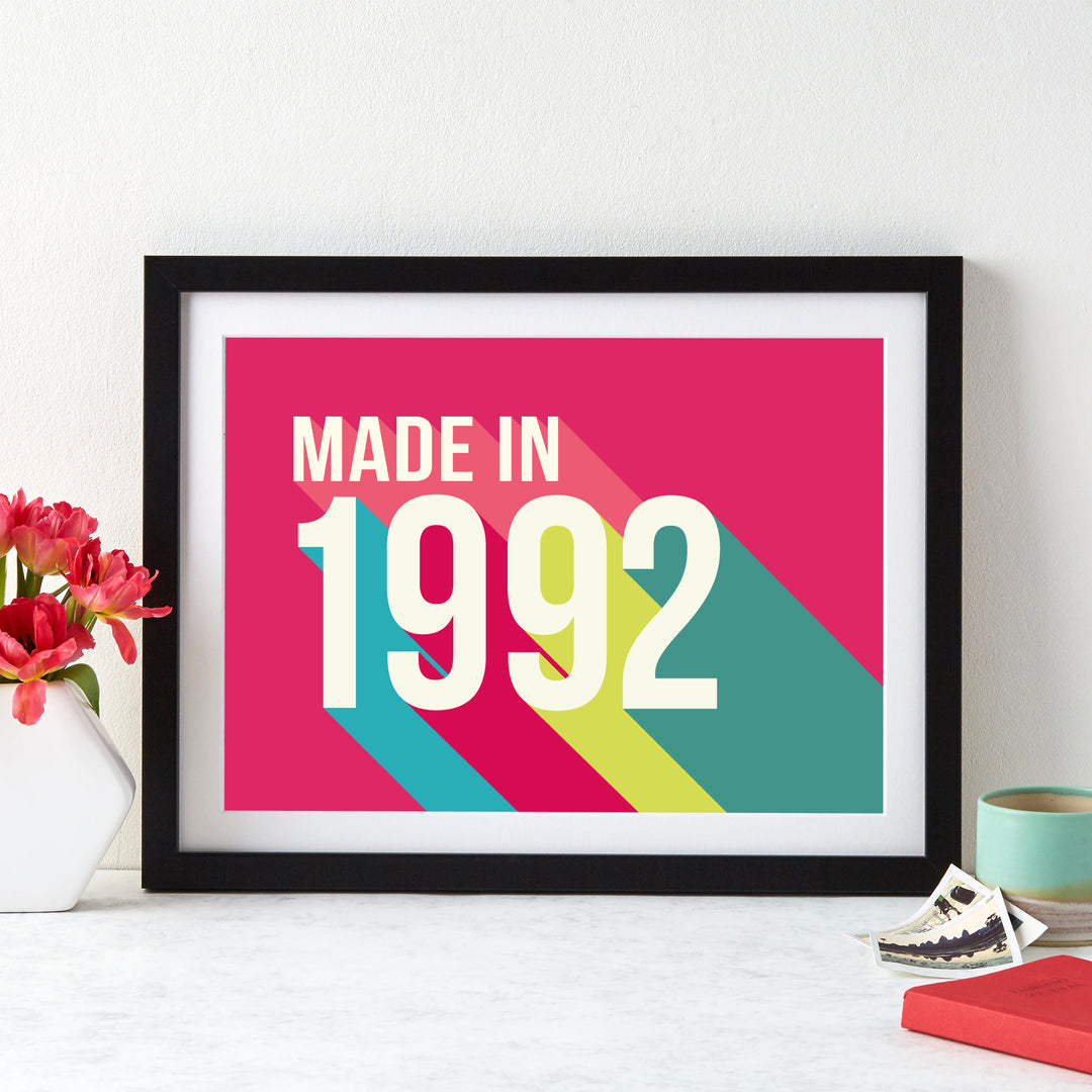 Personalised 30th Birthday Year Print