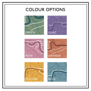 Colour option chart for the print
