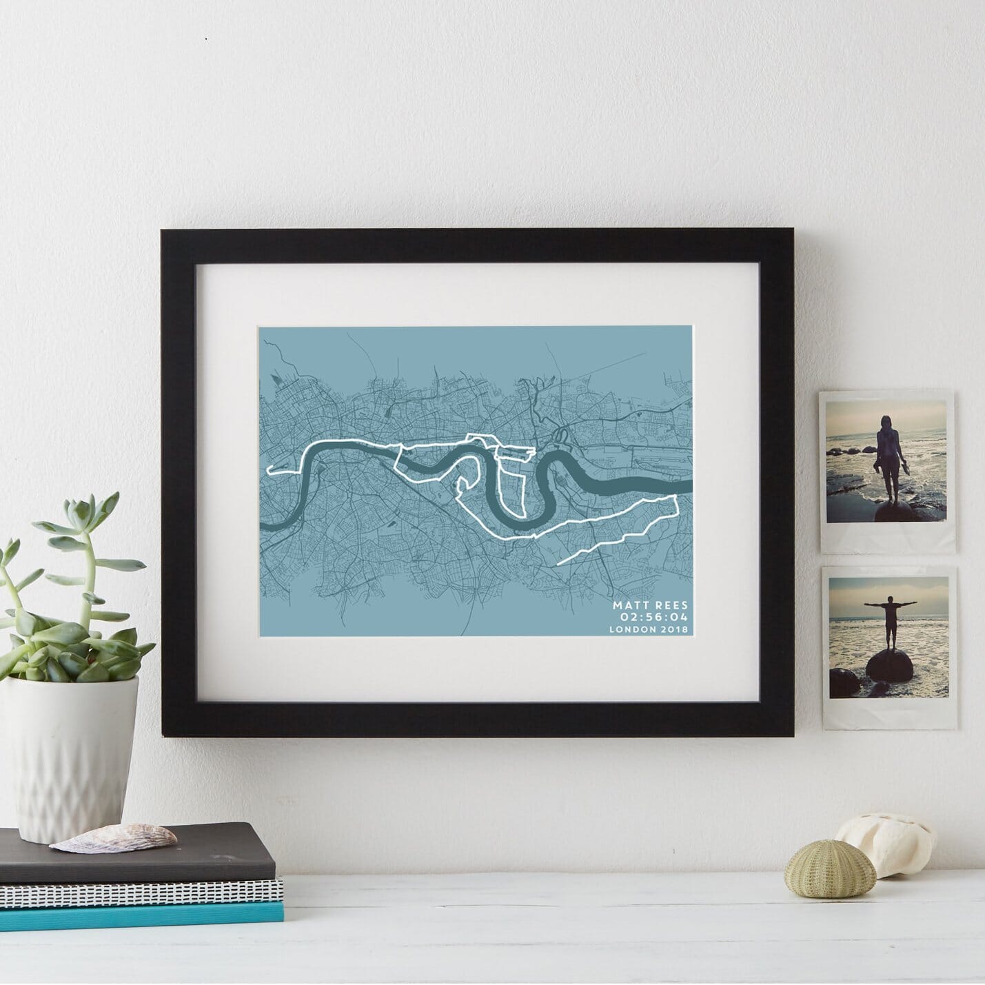 London Marathon Route and Time Print  Print - Betsy Benn