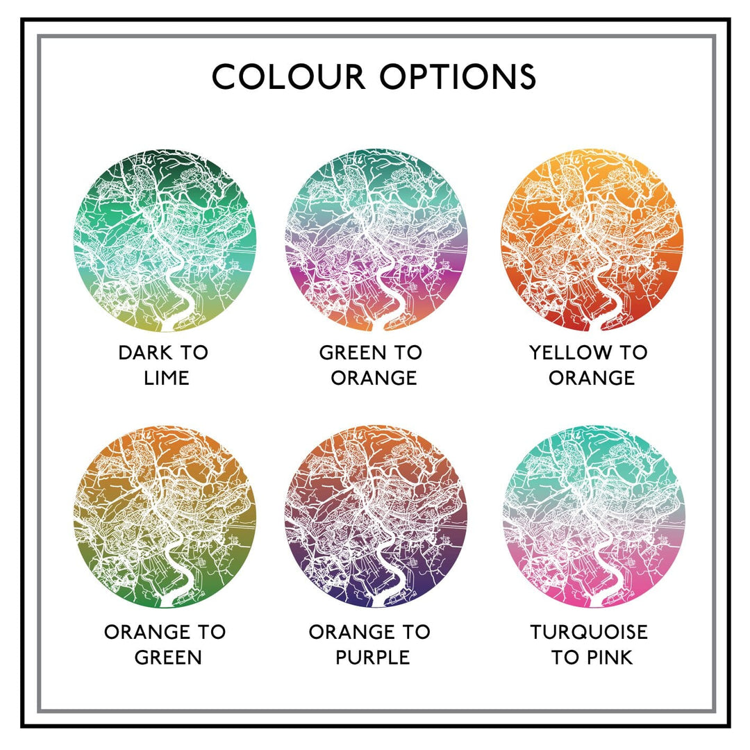 Ombre Map Print  Print - Betsy Benn