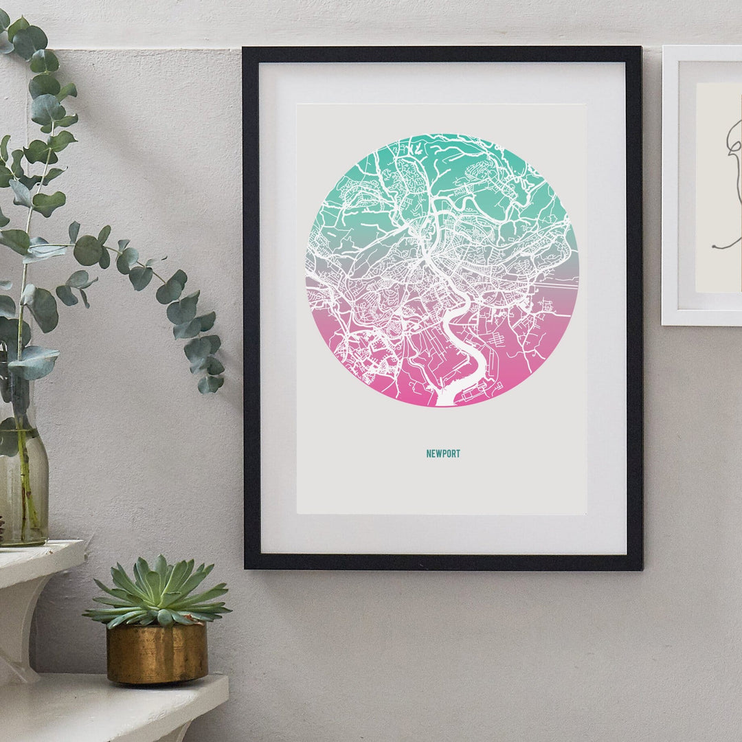 Ombre Map Print  Print - Betsy Benn