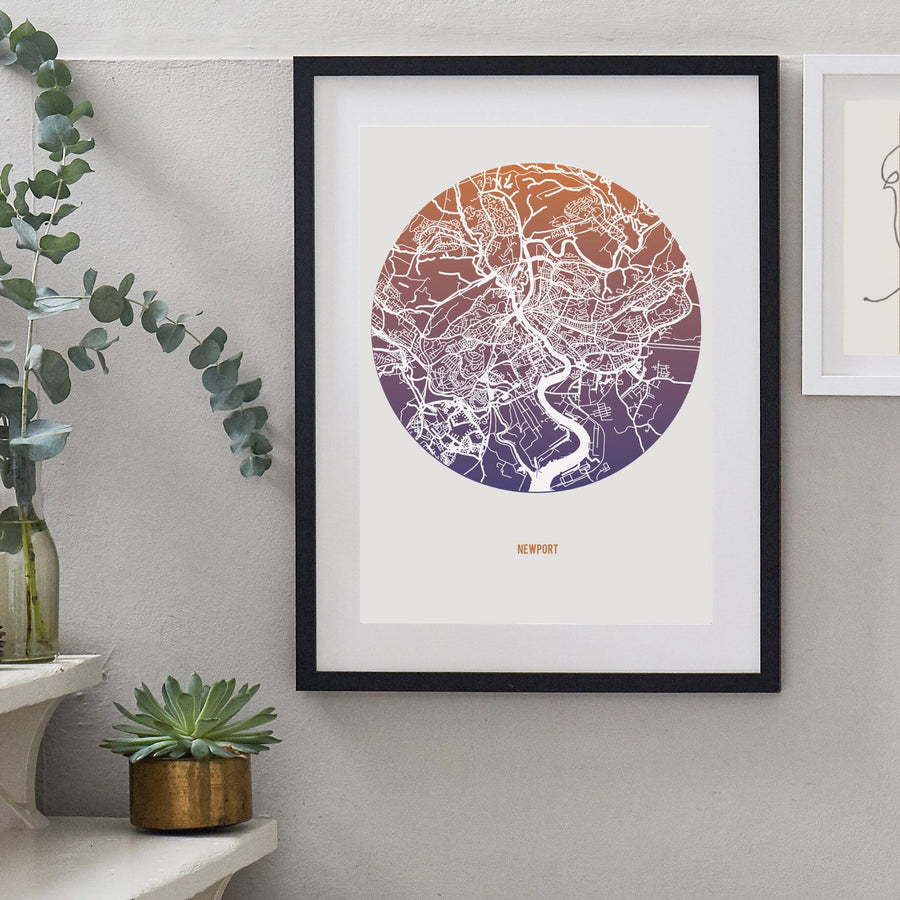 Ombre Map Print  Print - Betsy Benn