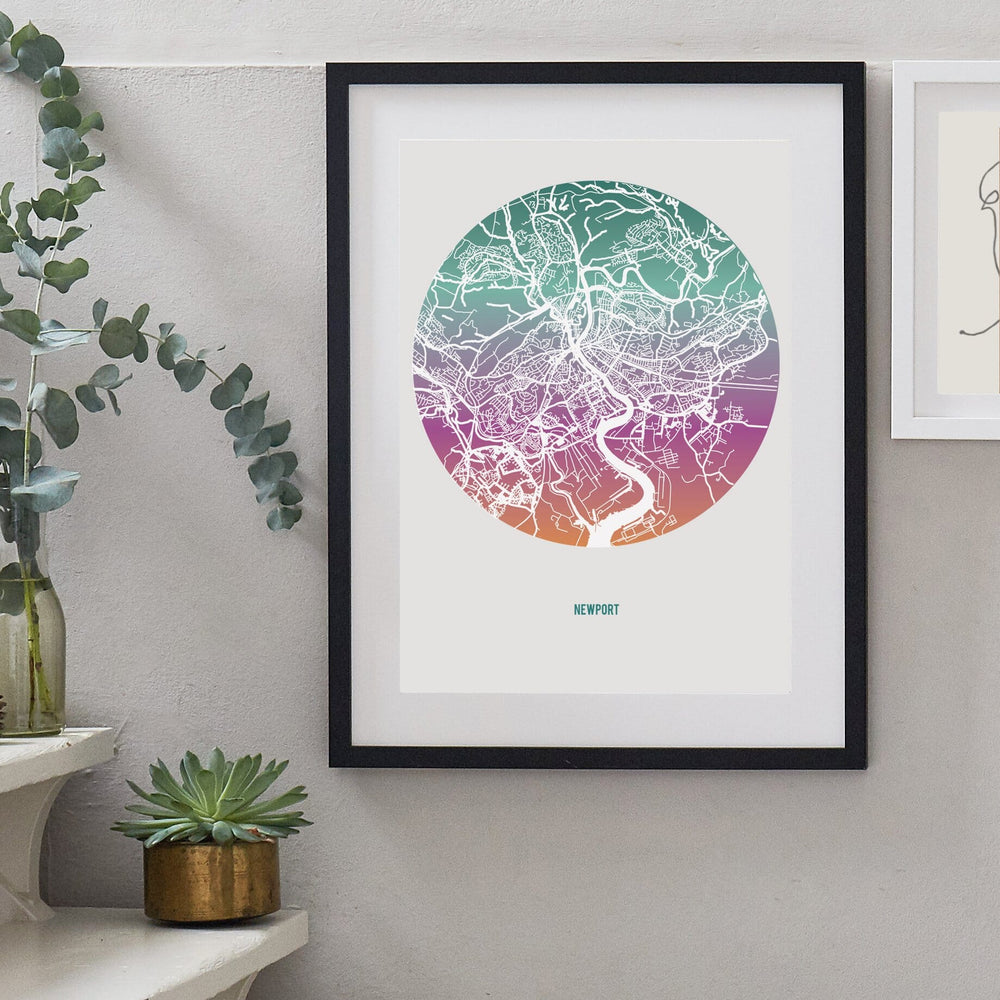 Ombre Map Print  Print - Betsy Benn