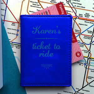 Ticket To Ride Personalised Oyster Travel Card Cover