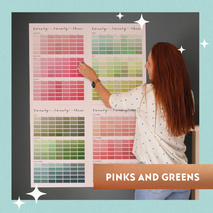 Paint Chip Colour Swatch Wall Planner Calendar