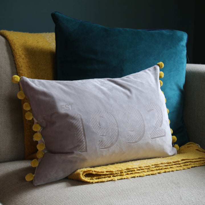 Personalised Couples Anniversary Velvet Cushion