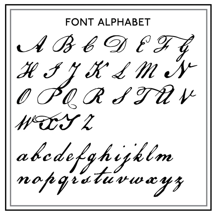 An image of a "Marina Script" alphabet, showcasing both uppercase and lowercase letters.