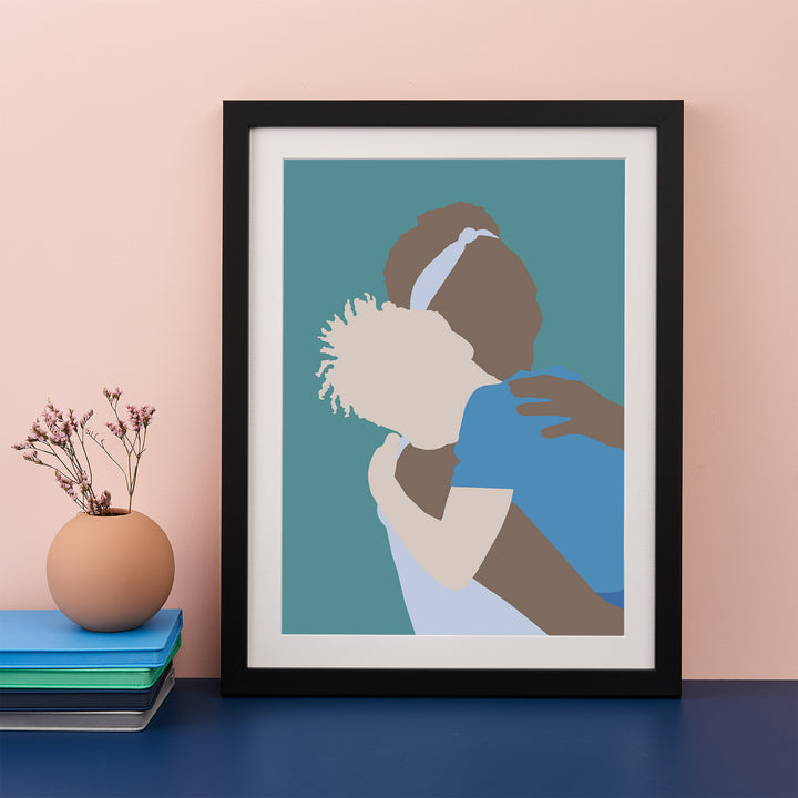 Mummy & Me Silhouette Modern Art Print