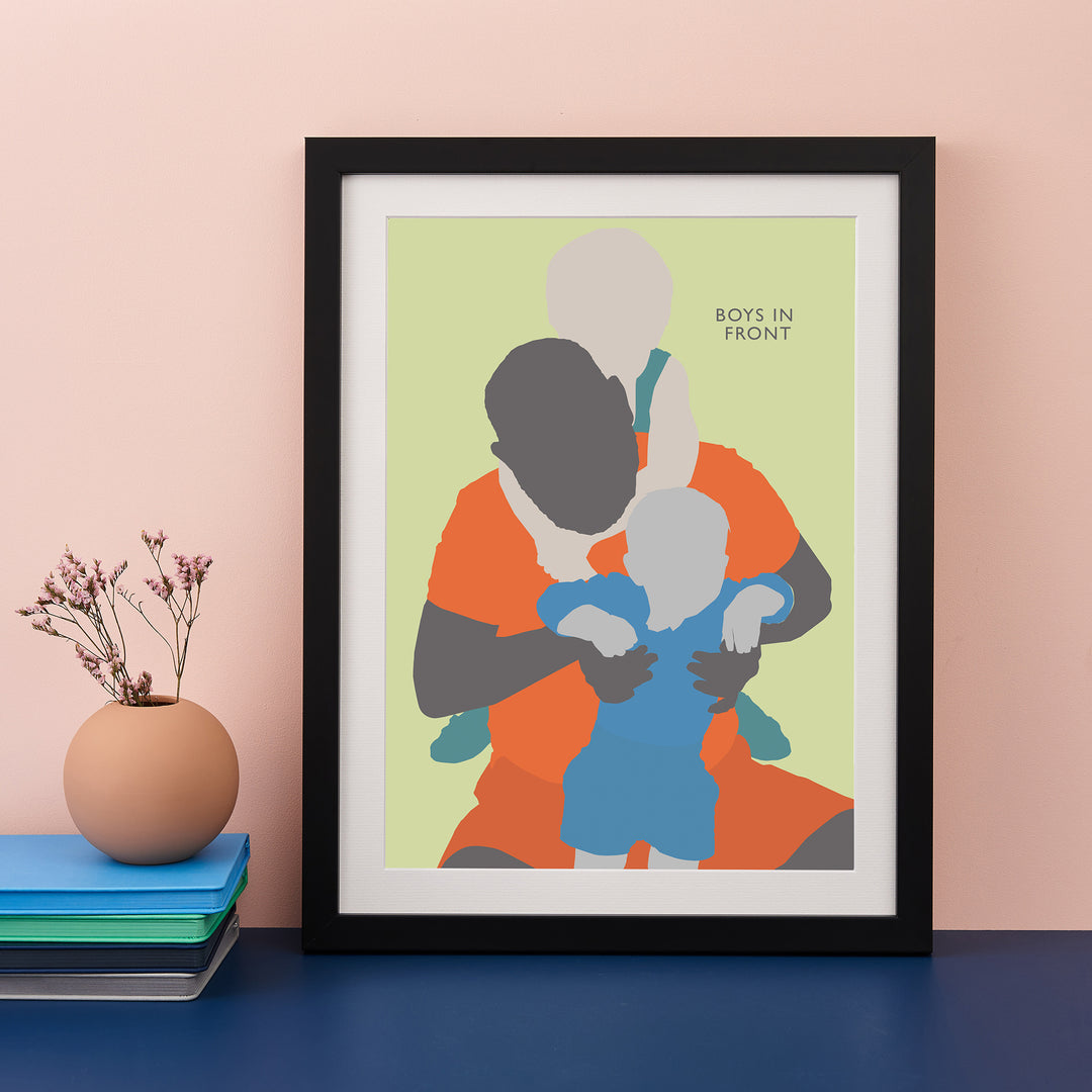 Daddy & Me Silhouette Modern Art Print