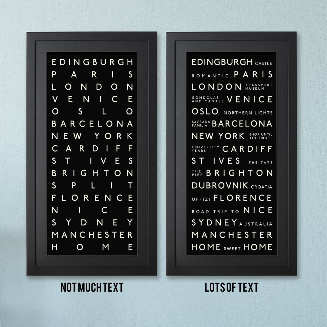 Personalised Destination Bus Blind Prints-Print-Betsy Benn