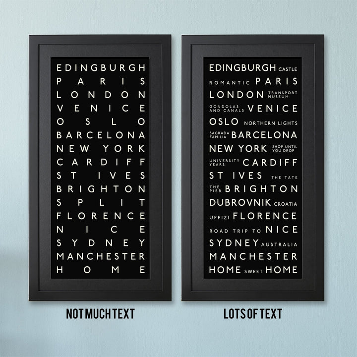 Personalised Destination Bus Blind Prints-Print-Betsy Benn