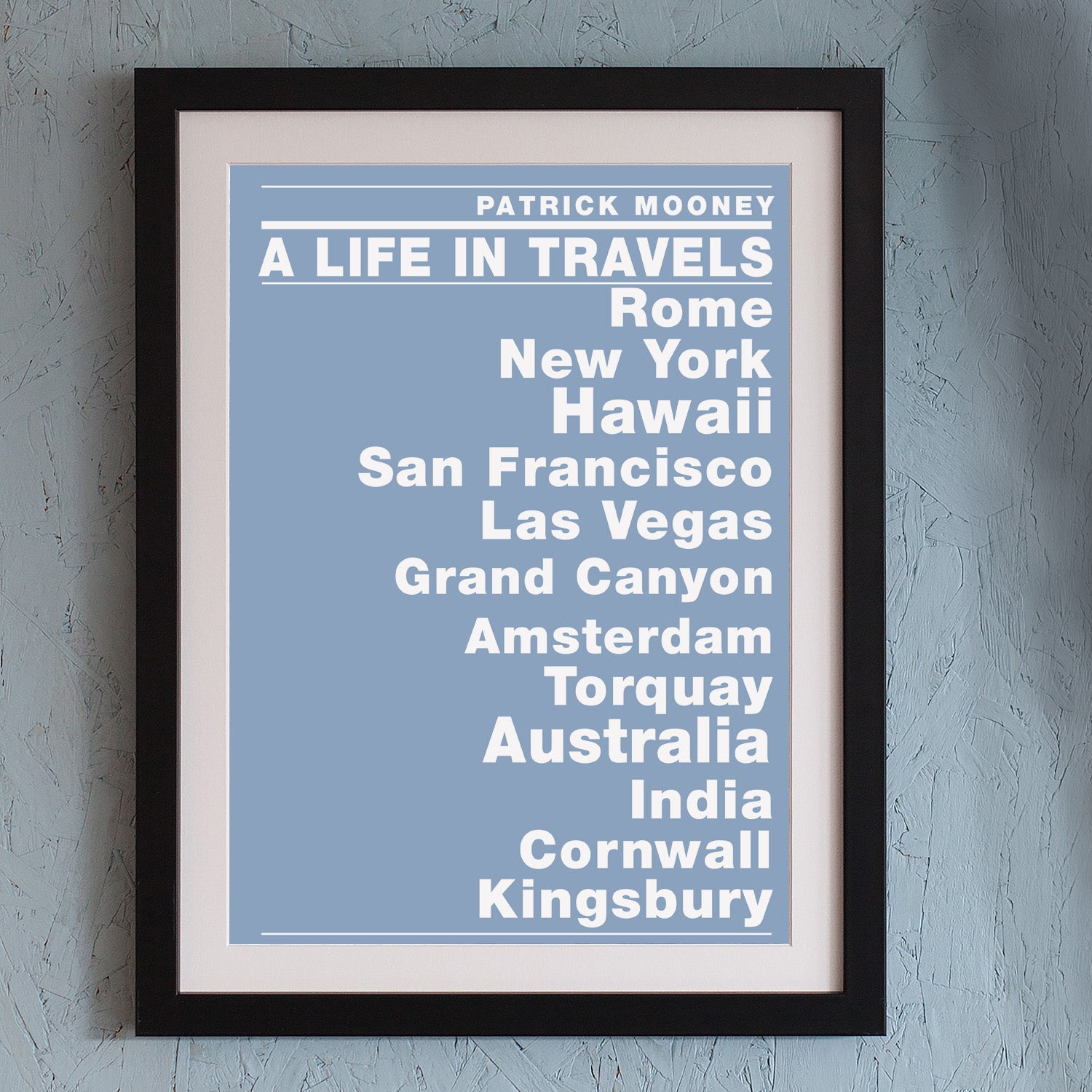 Destination Tour Personalised Print