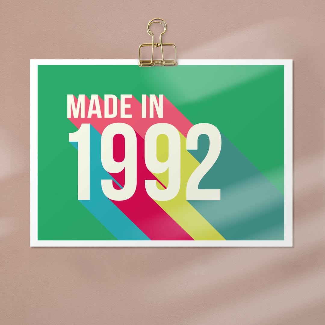 Personalised 30th Birthday Year Print