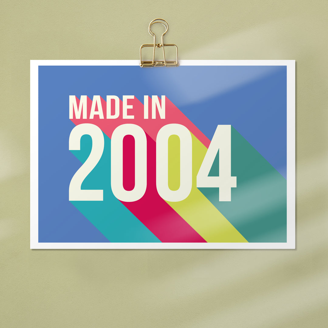 Personalised 18th Birthday Year Print