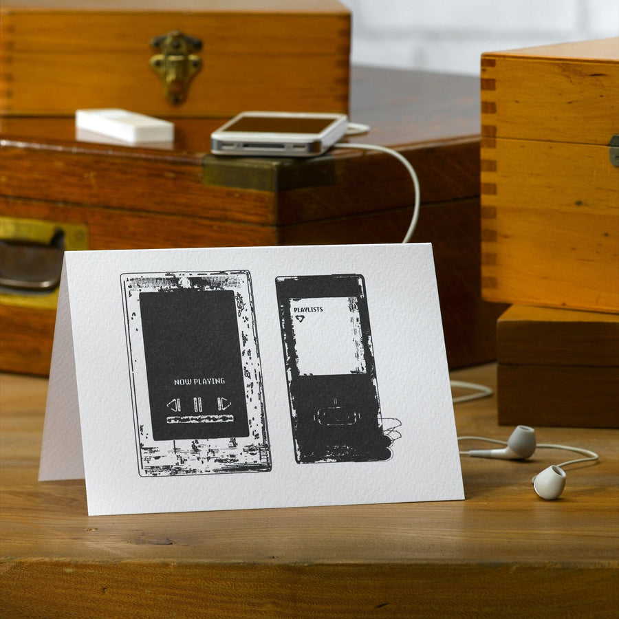 Pack of Two MP3 Player Greetings Cards  Card - Betsy Benn