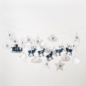Santa And Reindeer Hanging Advent Calendar  Decoration - Betsy Benn