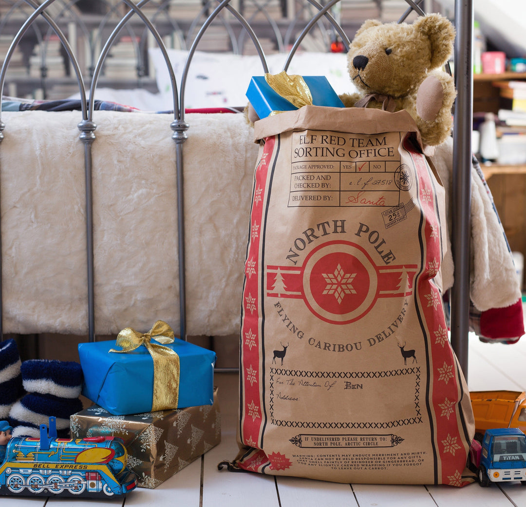 The Best Santa Sack Ever Kraft Christmas Sack  Decoration - Betsy Benn