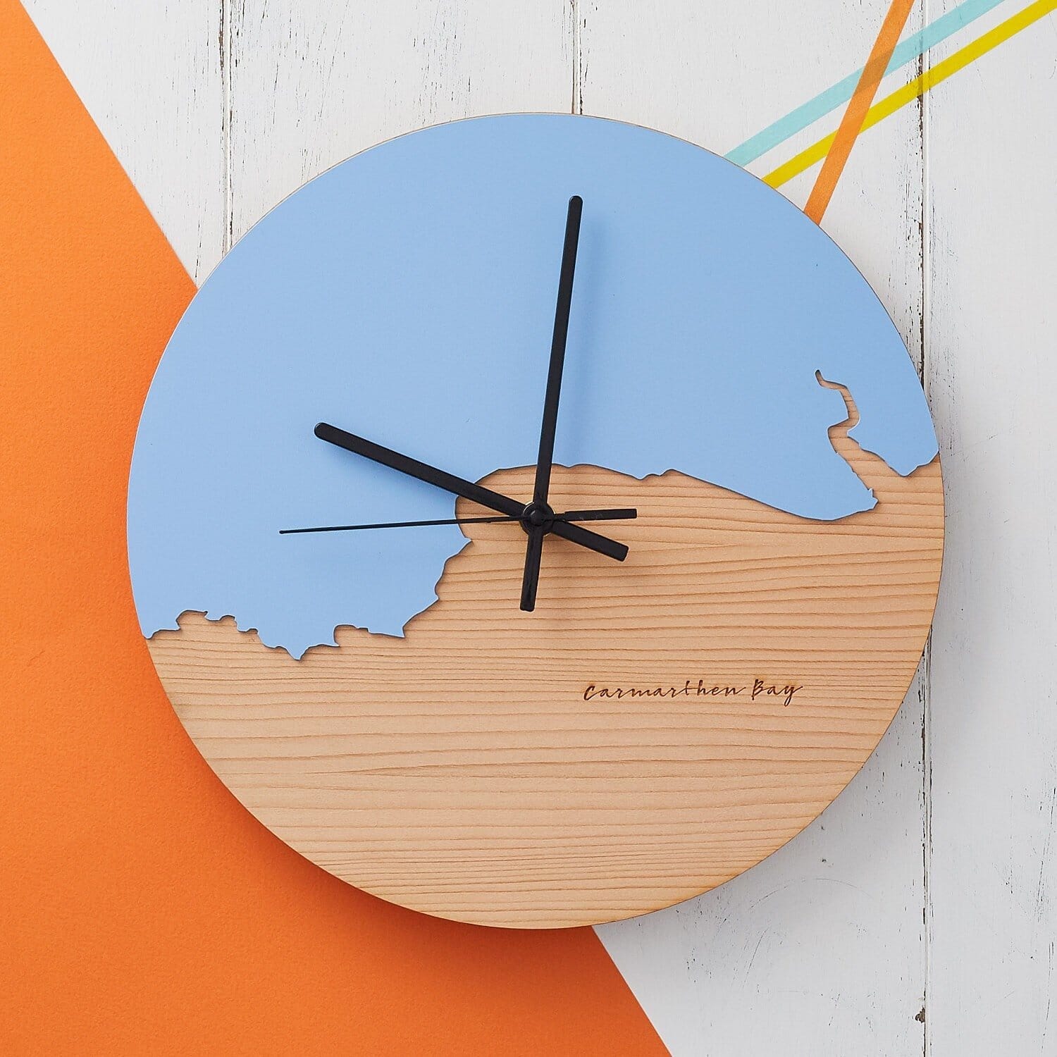 Coastline Wooden And Acrylic Personalised Clock  Home - Betsy Benn