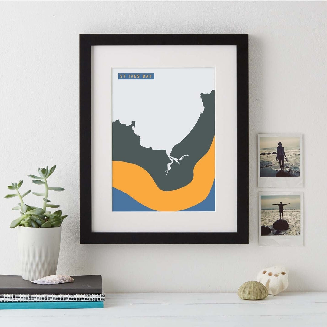 Abstract Coastline Art  Print - Betsy Benn