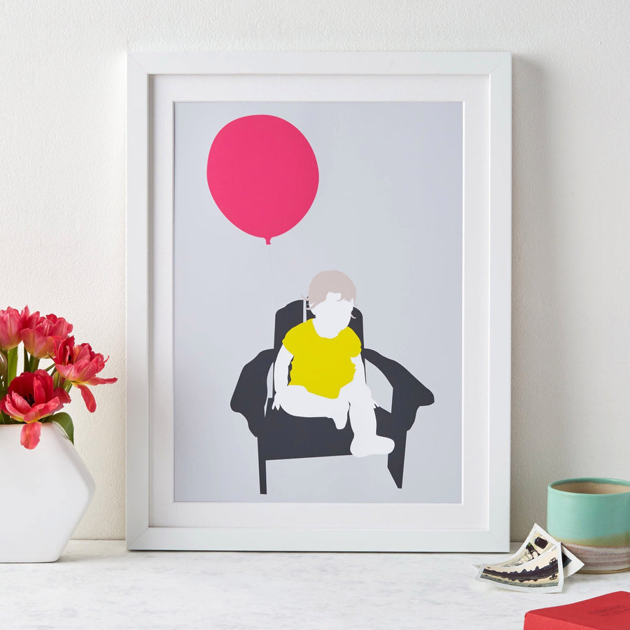 Child Silhouette Modern Art  Print - Betsy Benn