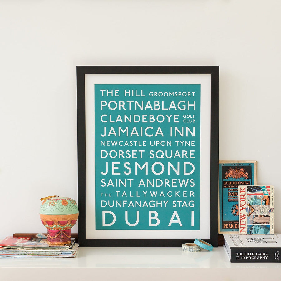 Classic Destination Bus Blind  Print - Betsy Benn