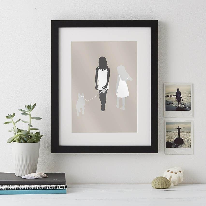 Family Silhouette Modern Art  Print - Betsy Benn