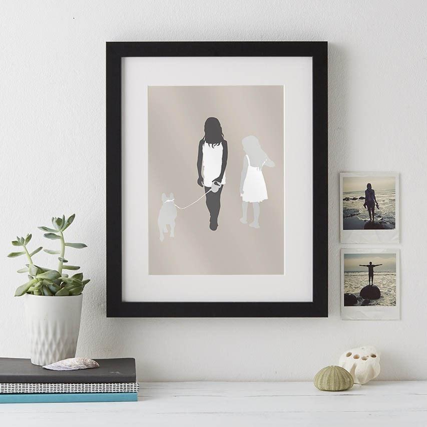 Family Silhouette Modern Art  Print - Betsy Benn