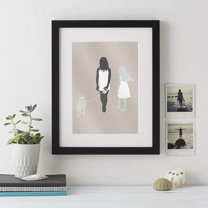 Family Silhouette Modern Art  Print - Betsy Benn
