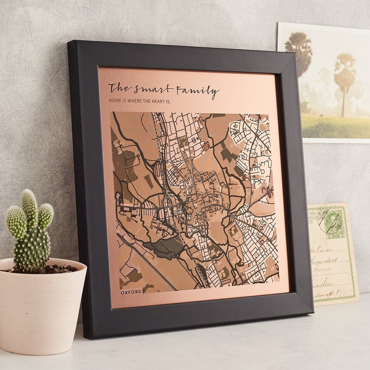 Favourite Place Metallic Map Artwork  Print - Betsy Benn