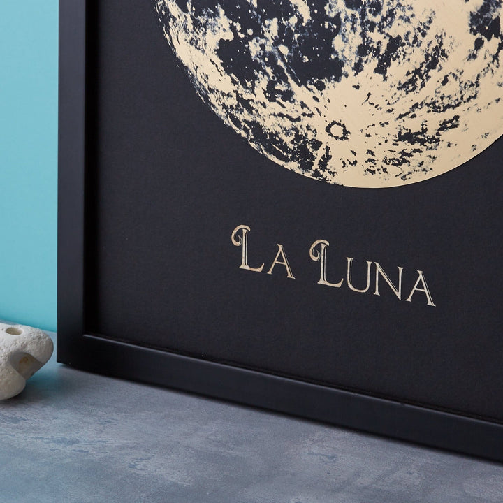 Full Moon Metallic Engraving  Print - Betsy Benn