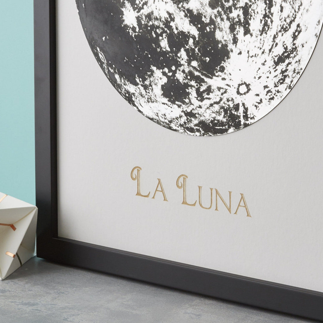 Full Moon Metallic Engraving  Print - Betsy Benn