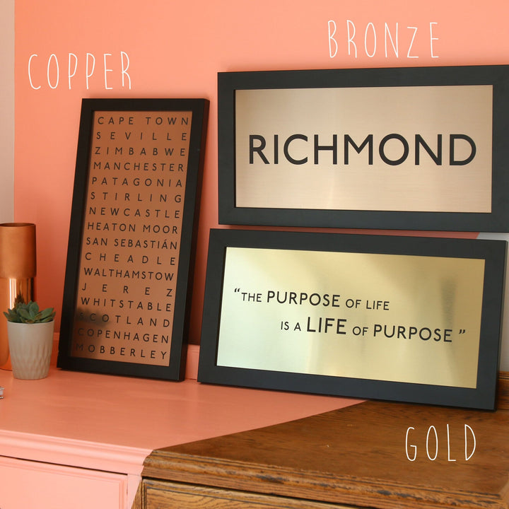 Metallic Favourite Quote Framed Print  Print - Betsy Benn