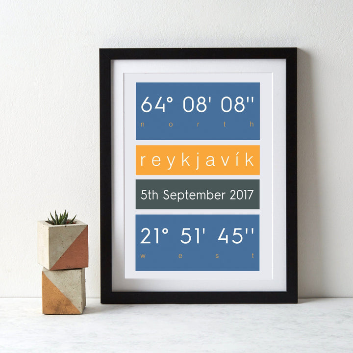 Favourite Place Coordinates Print  Print - Betsy Benn