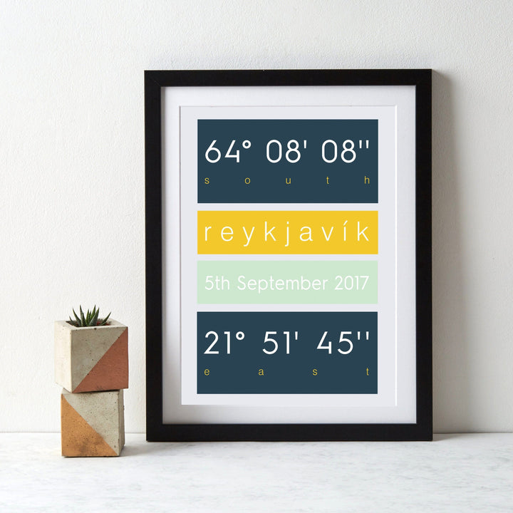 Favourite Place Coordinates Print  Print - Betsy Benn