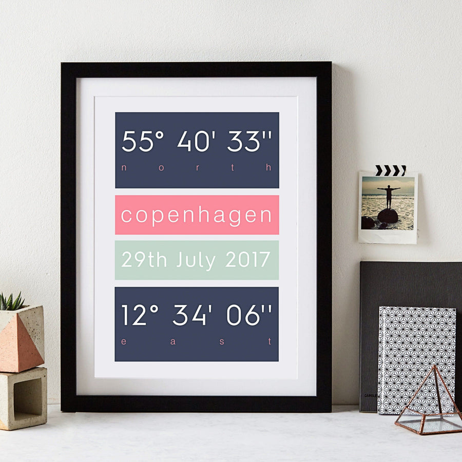 Favourite Place Coordinates Print  Print - Betsy Benn