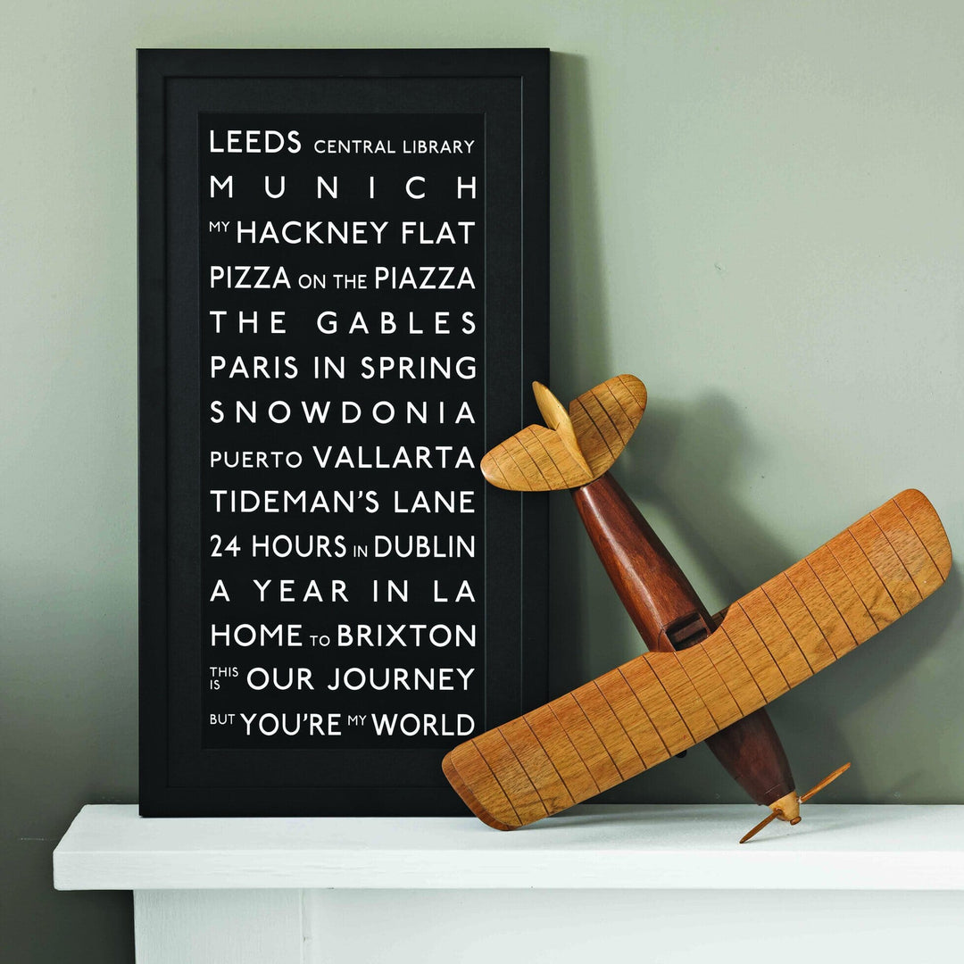 Personalised Destination Bus Blind Prints  Print - Betsy Benn
