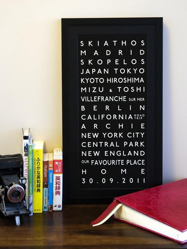 Personalised Destination Bus Blind Prints  Print - Betsy Benn