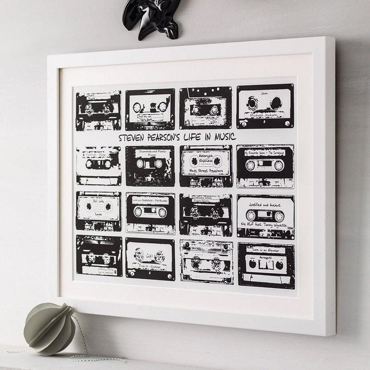 Personalised Cassette Playlist Print  Print - Betsy Benn