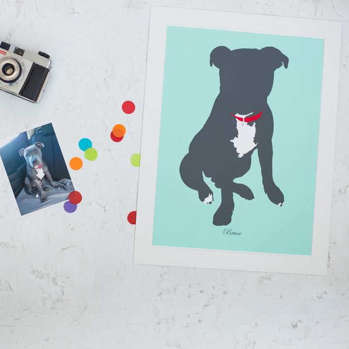 Pet Silhouette Modern Art Print  Print - Betsy Benn