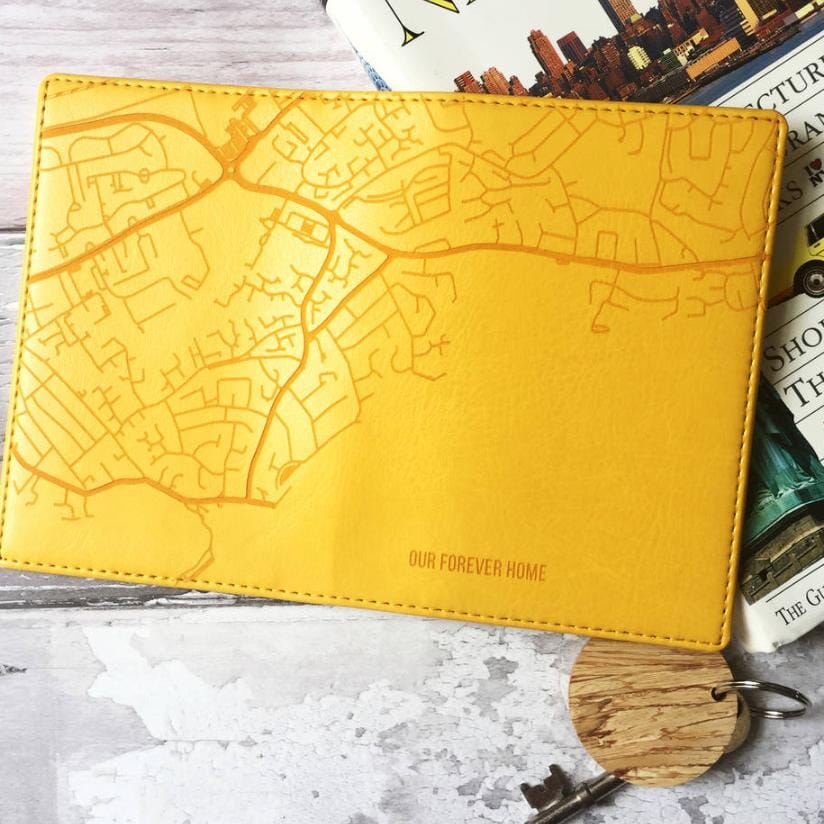 Passport: City Map Personalised Passport Cover Holder-Gift-Betsy Benn