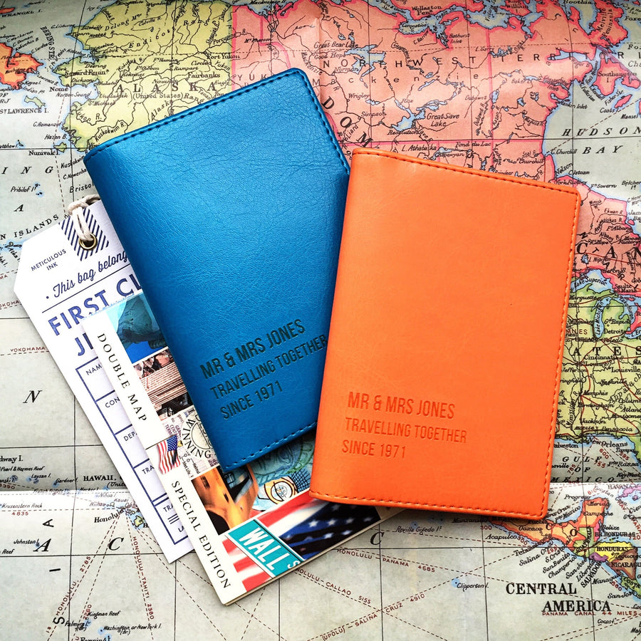 Mr And Mrs Personalised Passport Covers-Gift-Betsy Benn