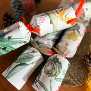 Luxury Foodie Floral Christmas Crackers Plastic Free