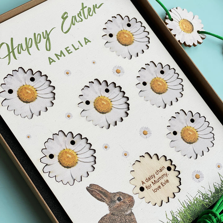 Personalised Wooden Easter Card & Mini Bunting
