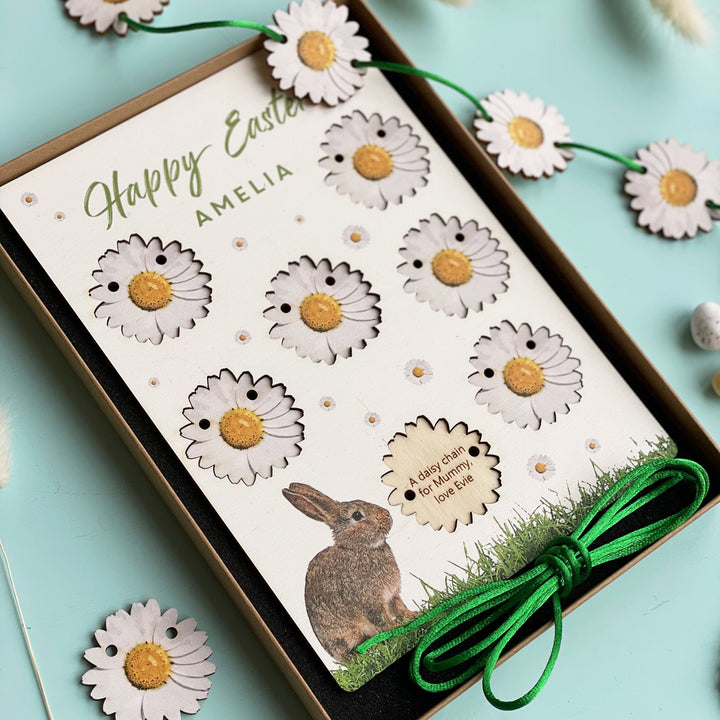Personalised Wooden Easter Card & Mini Bunting