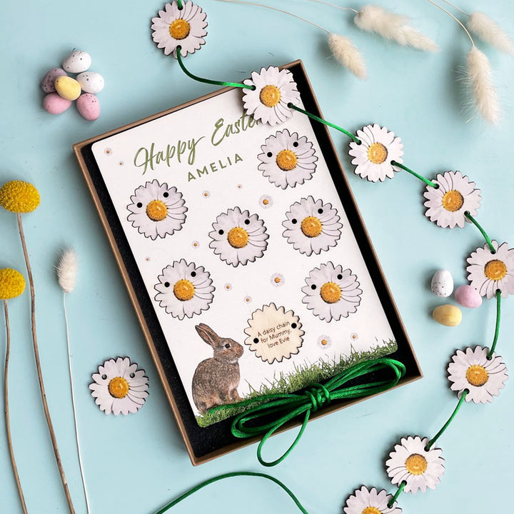 Personalised Wooden Easter Card & Mini Bunting