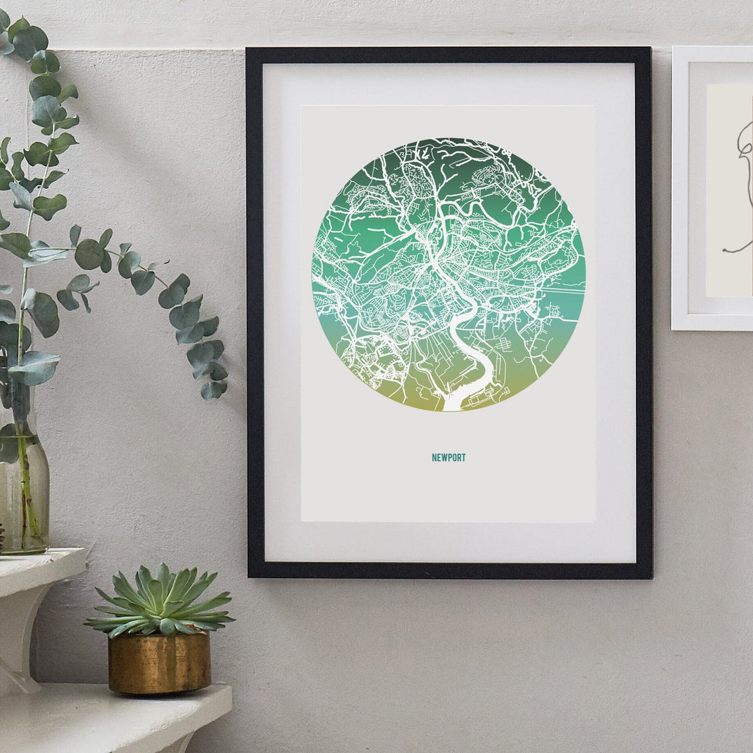 Ombre Map Print  Print - Betsy Benn