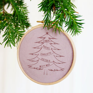 Velvet Family Tree Christmas Decoration  Decoration - Betsy Benn