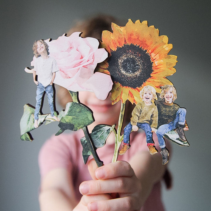 Personalised Wooden Flower Gift