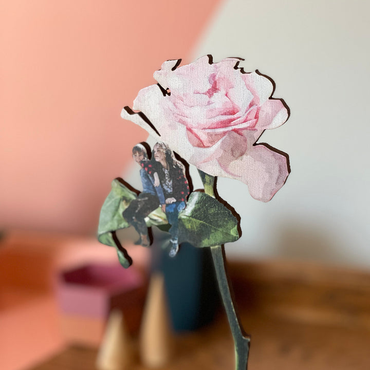 Personalised Wooden Flower Gift